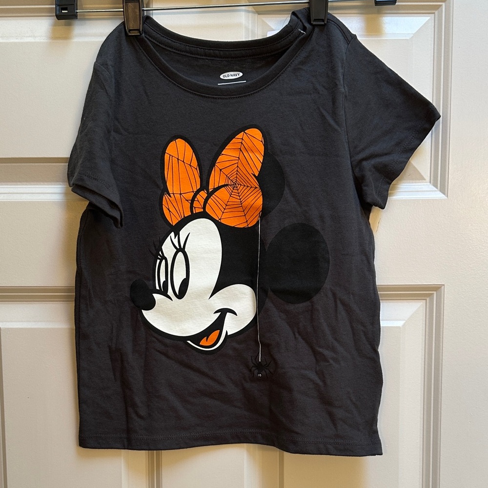 Disney Kids Charcoal and Orange Minnie Mouse Tee